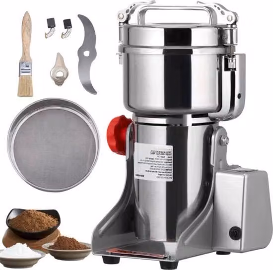 Molitore Portatile - 1000g - 3750W - Acciaio Inossidabile - Molitore Secco