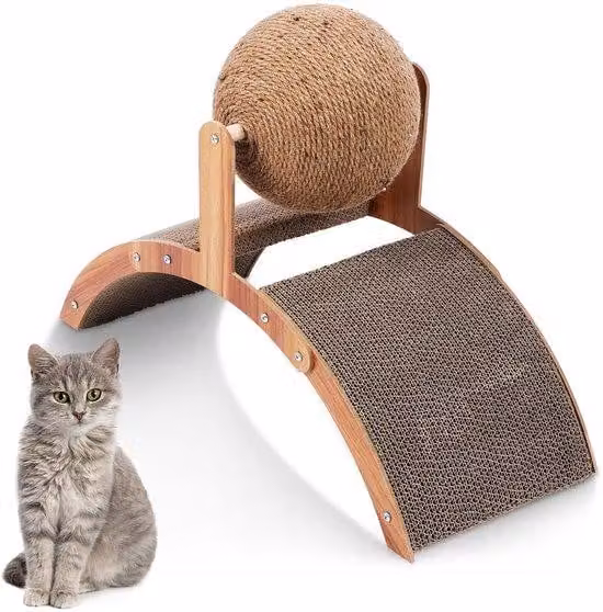 Tavola da graffiare per gatti, 55x23 cm, arredo da graffiare per gatti in cartone di alta qualità, tavole da graffiare naturali per gatti