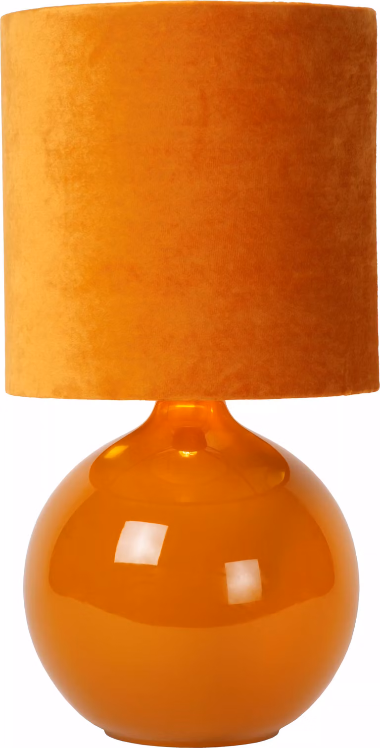 Lampada da tavolo in vetro con paralume giallo E14 Esterad Lucide