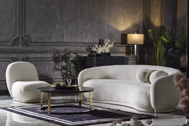 Sofagarnitur Garnitur Stoffsofa Weiß Polstersofa Modern Set 2tlg Sofa