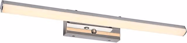 Applique da bagno LED Rabalux Turgon con tecnologia CCT dimmerabile, protezione IP44, colore cromo e bianco