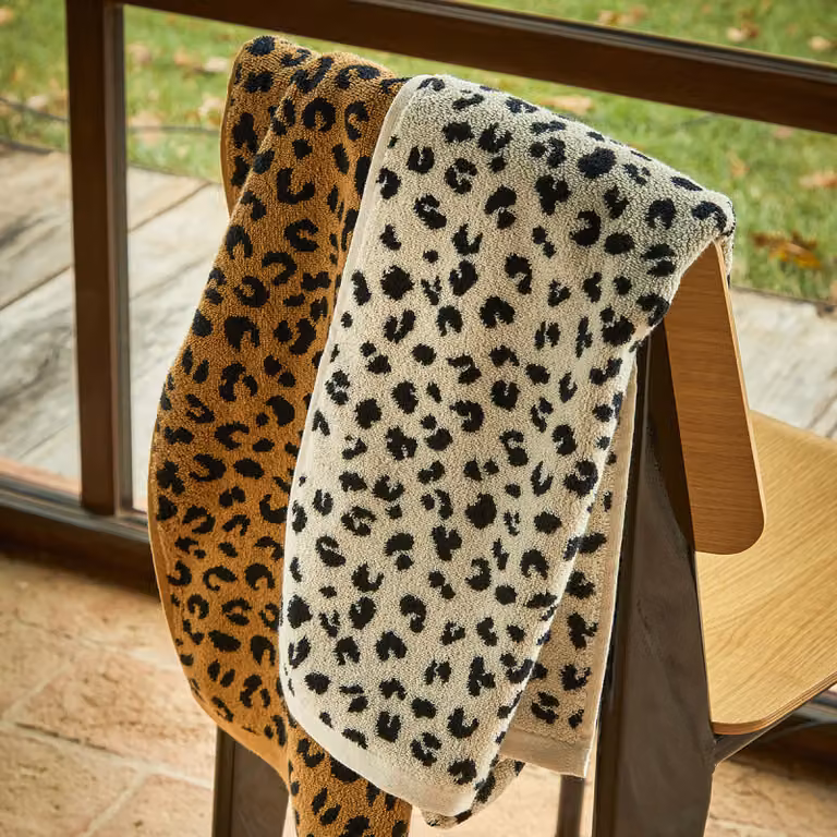 TABBY Coppia ospite+asciugamano - Taglia: 40x50 + 50x110,Colore: TABBY - NOCCIOLA/NERO