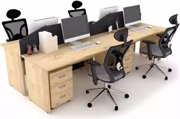 Großer Holz Schreibtisch Arbeitszimmer Computertisch Moderne Büromöbel