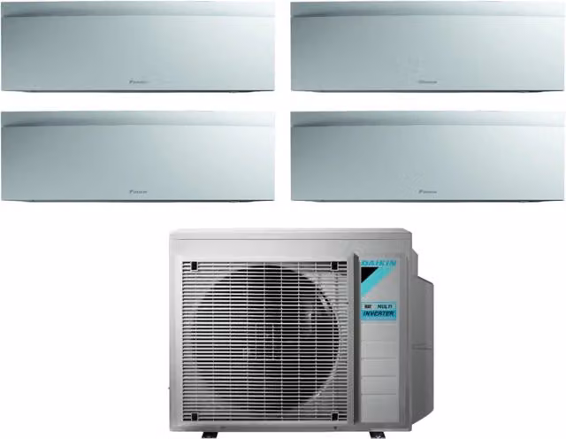 Condizionatore Daikin Bluevolution Quadri Split Inverter Serie Emura White III con Wi-Fi Integrato Colore Bianco