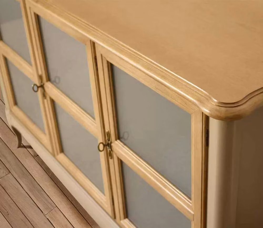 Madia credenza provenzale in legno con 3 porte Mobili 2G L/P/H: 141 x 46 x 90 cm – 3