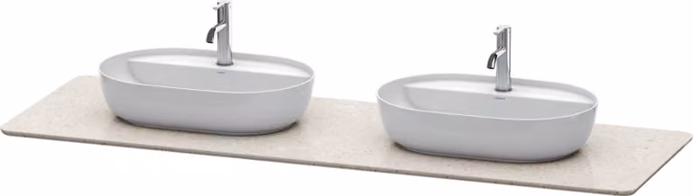 Console en pierre de quartz Duravit Luv, largeur 1783mm, adaptée au meuble sous-lavabo LU9562, LU9567, LU9467B2525, LU9467B2525