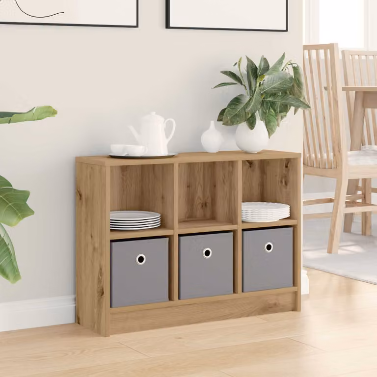 Credenza moderna in legno rovere marrone vidaXL L: 73,5 cm, P: 22,5 cm, H: 53,5 cm