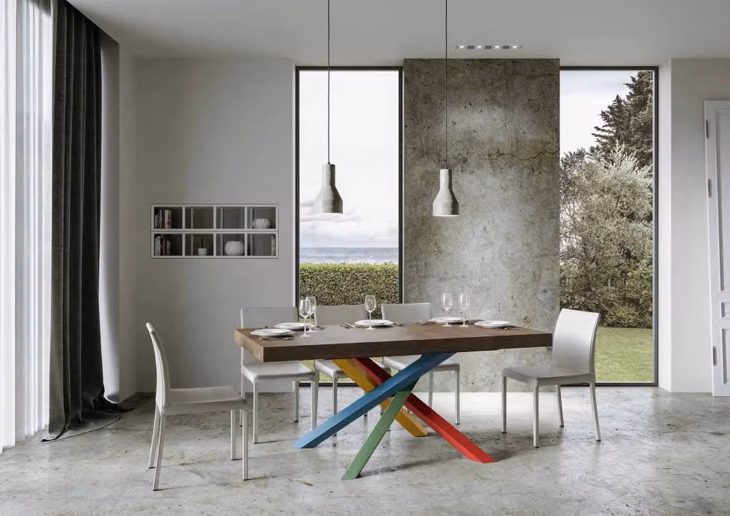 Tavolo da pranzo allungabile Volantis GIORDANOSHOP in legno color noce, L/P/H: 160-420 x 90 x 77 cm – 2