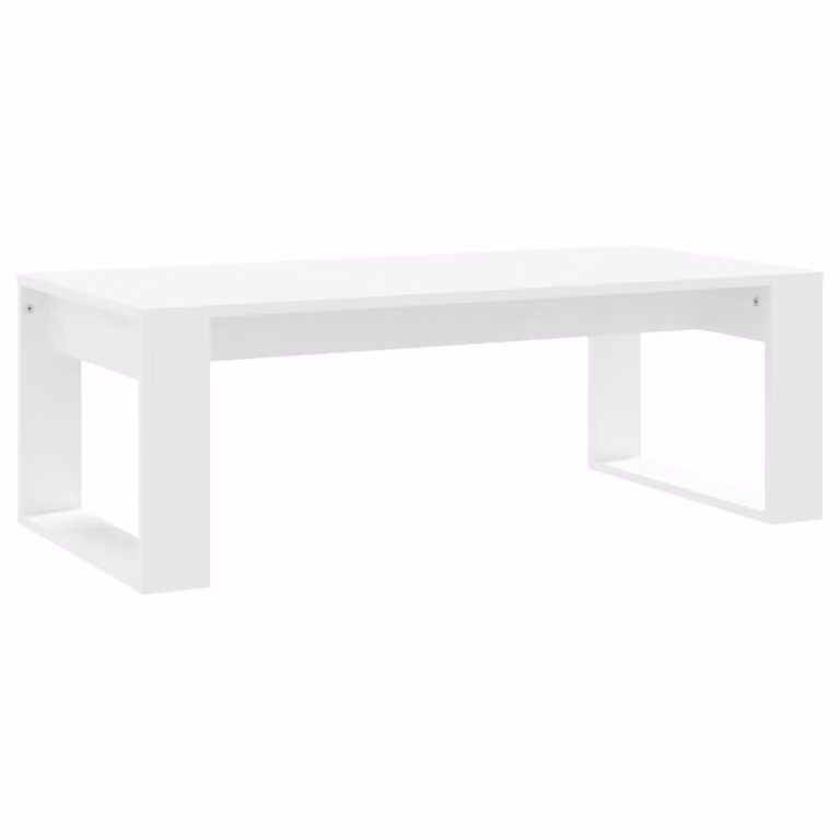 Tavolino da Salotto Bianco 102x50x35 cm in Legno Multistrato