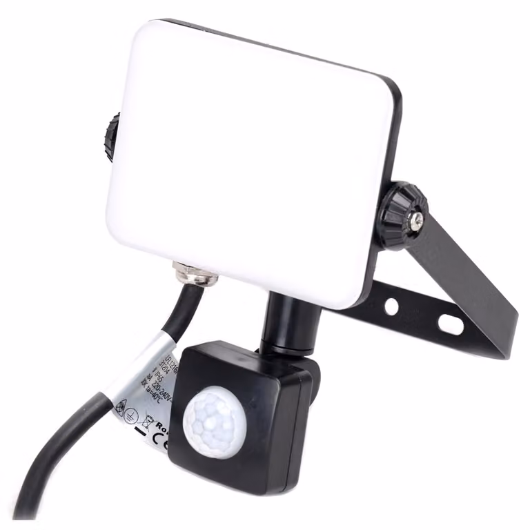 Fareto a LED con sensore di movimento, 20 W, 6500 K, colore nero
