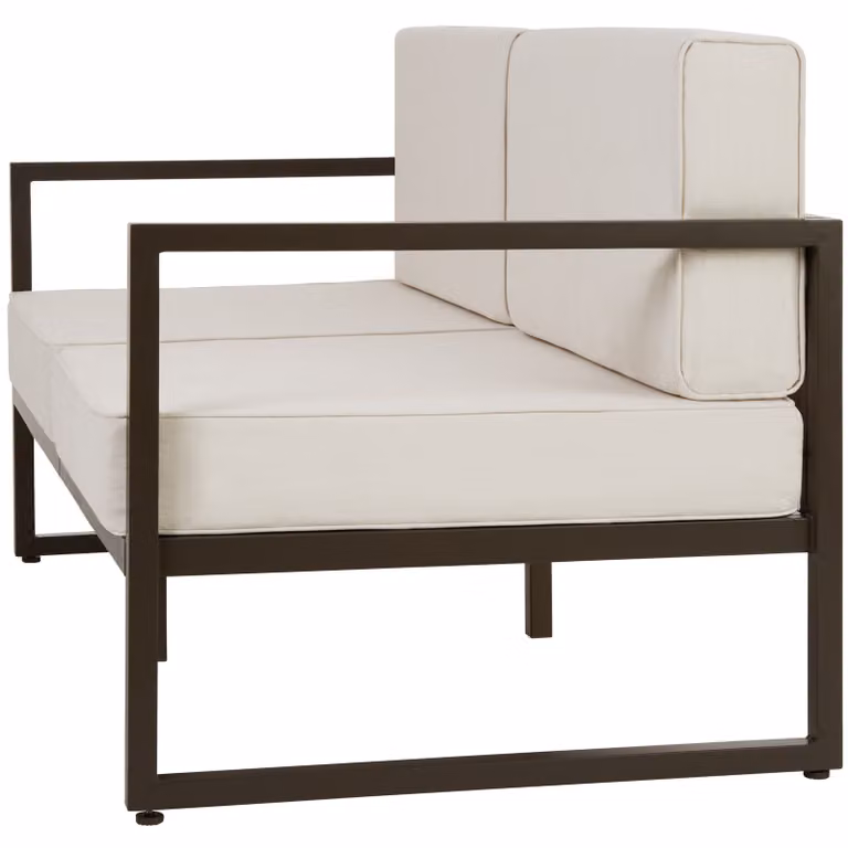 Set da giardino Tectake Comosa per 4 persone con imbottitura XXL marrone e beige