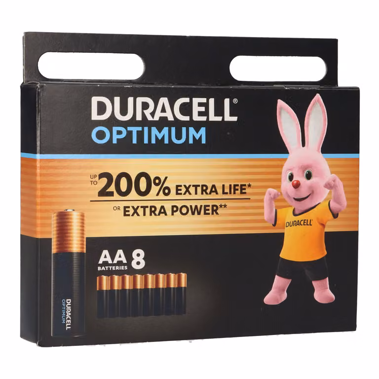 Duracell® 137684 Batterie OPTIMUM Alcaline - Mignon/LR6/AA, 1,5 V, 8 pezzi