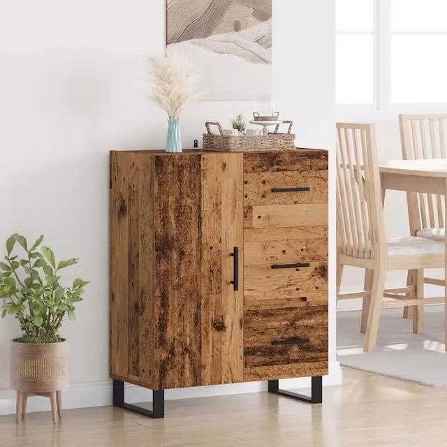 Credenza con Cassetto-Buffet-Armadio da cucina Legno vecchio 69,5 x 34 x 90 cm 913443