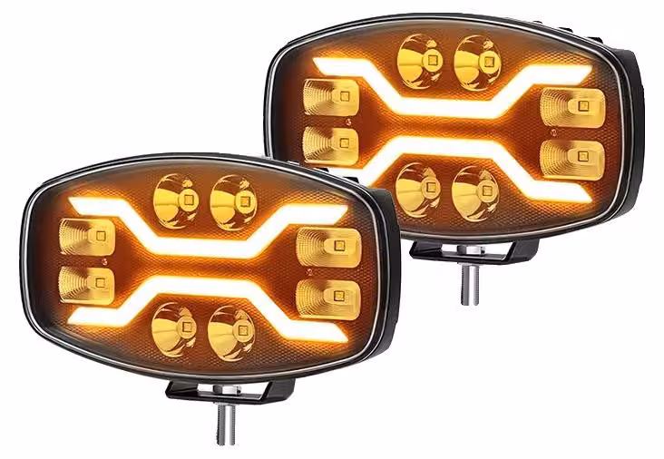 Luci di marcia, doppio colore, design impermeabile, 2 pezzi Luce di benvenuto