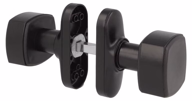 Maniglie Amig, quadrate, per porte interne, in alluminio nero