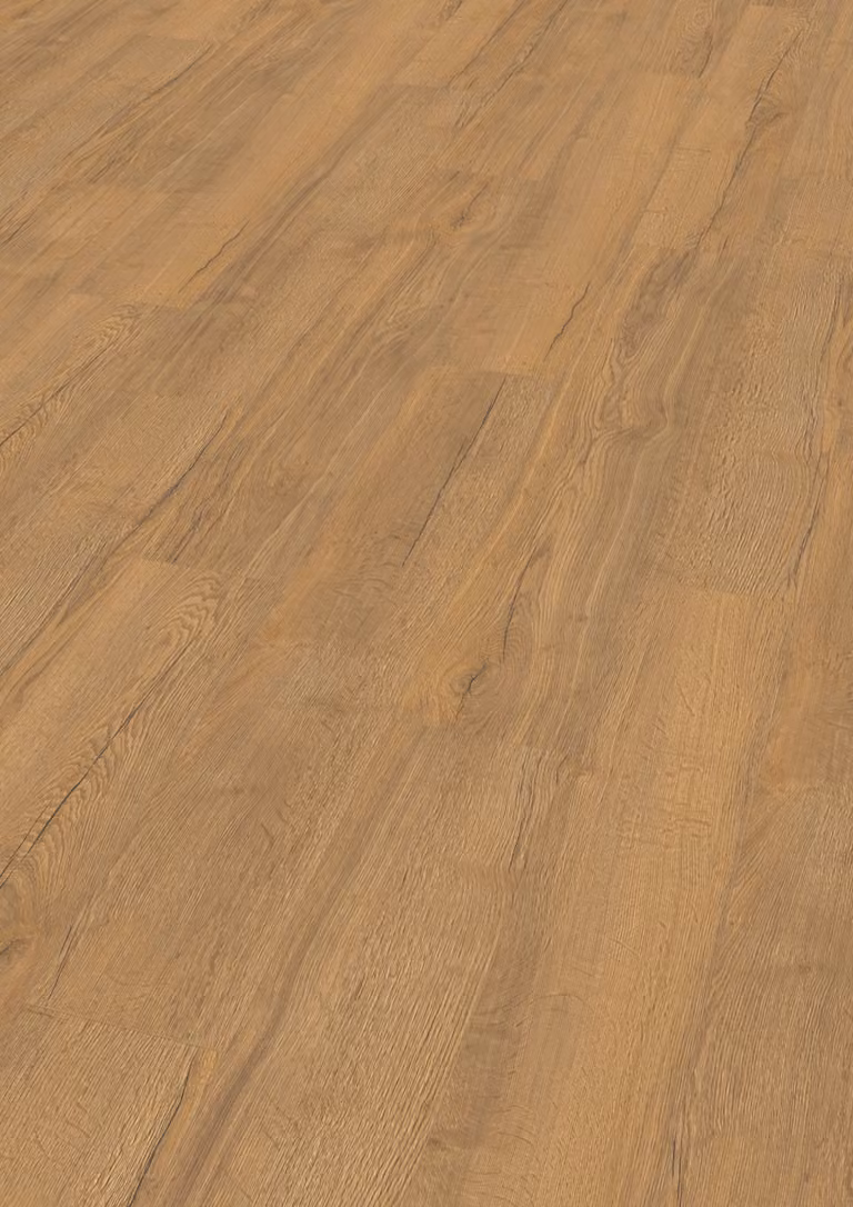 Pavimento laminato EGGER NatureSense* EL2096, finitura "Elva Eiche" (rovere Elva), colore "honig" (miele), dimensioni 1292x193x8 mm