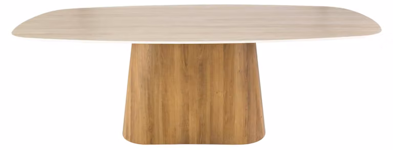 Tavolo da pranzo FURNLUX Romano Beige e rovere 215 cm / Colore principale: beige / Dimensioni: 215 x 77 x 105 cm