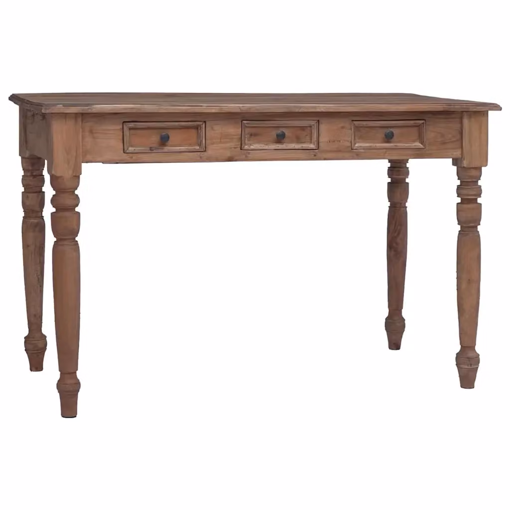 Scrivania da ufficio vidaXL in legno marrone stile rustico L: 117 cm, P: 57 cm, H: 75 cm – 2