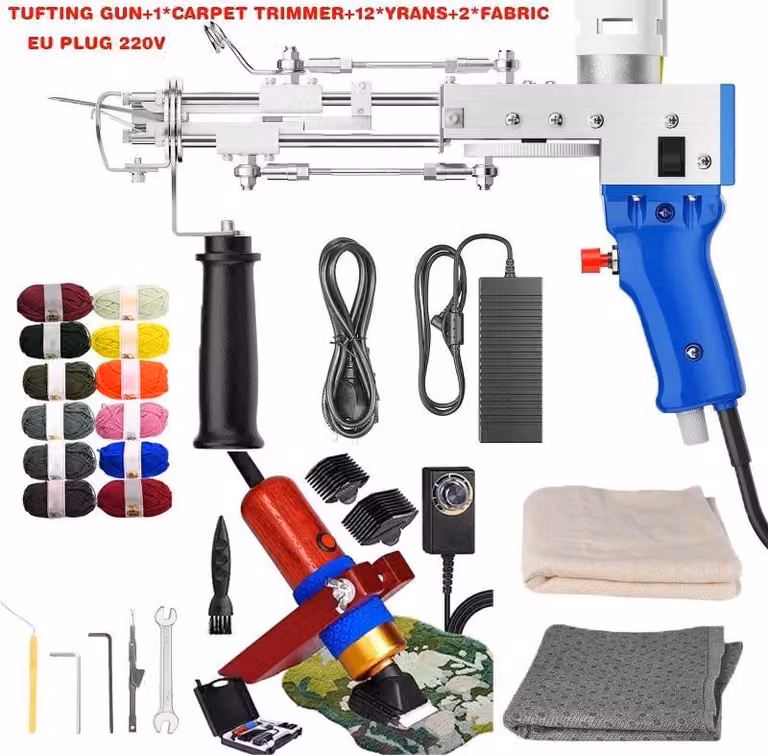 Pistola per tufting, velocità regolabile, funzionalità versatile, SET D