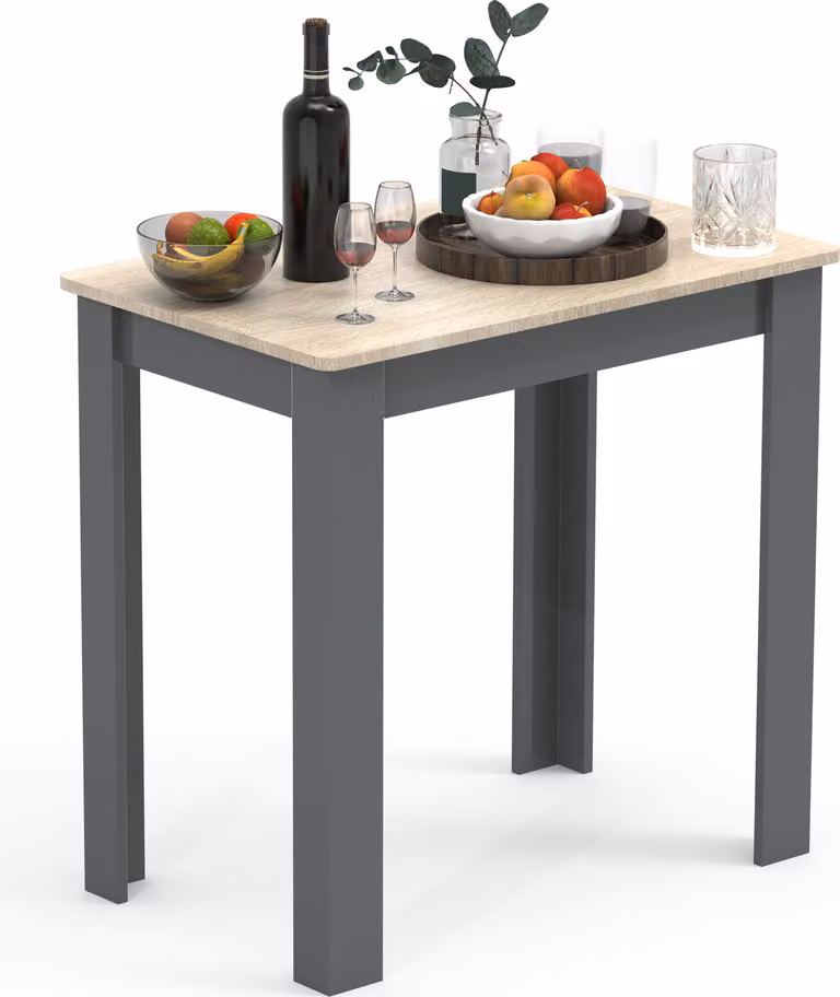 Tavolo da pranzo in legno | H. 76 x W. 80 x D. 50 cm | Tavolo da pranzo da cucina Esal