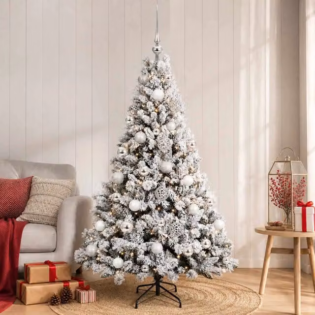 Albero di Natale Artificiale con Palline 150 cm 150 LED 3465964
