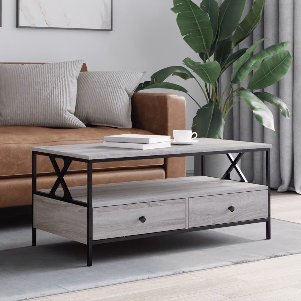 Maison Exclusive - Tavolino grigio Sonoma 100x51x45 cm Materiale ligneo