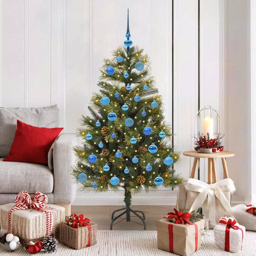 Maison Exclusive - Albero di Natale artificiale pieghevole con pigne, 150 cm