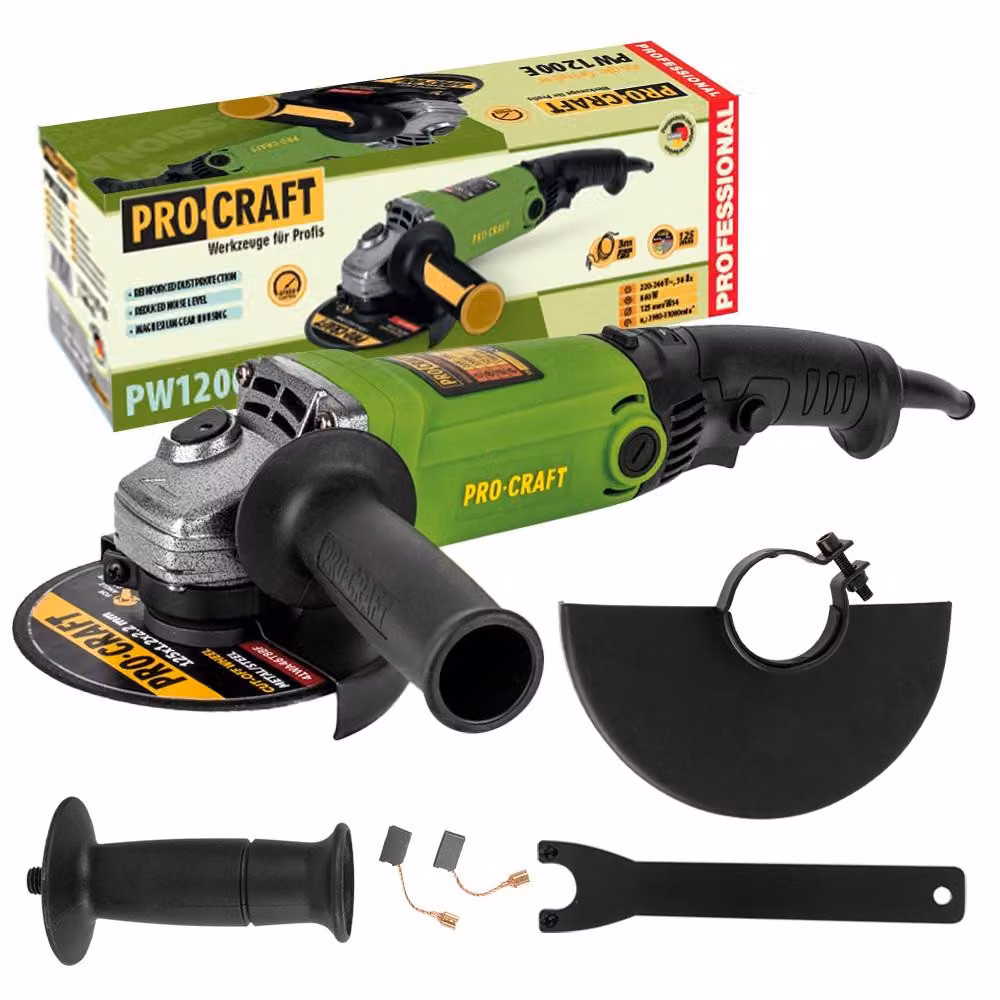 Smerigliatrice angolare Procraft PW1200E (PW860E), 125 mm