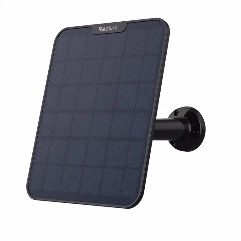 Pannello solare Reolink 2, potenza 6W, compatibile con la fotocamera a batteria Reolink, cinghia di trasporto e cavo di collegamento da 4M, resistente alle intemperie, nero