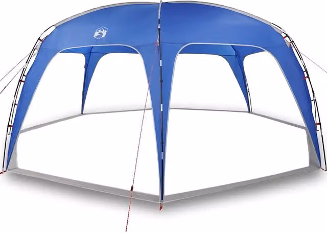 Tenda per feste impermeabile azzurra in poliestere e fibra di vetro L: 695 cm, P: 295 cm, H: 26 cm – 1