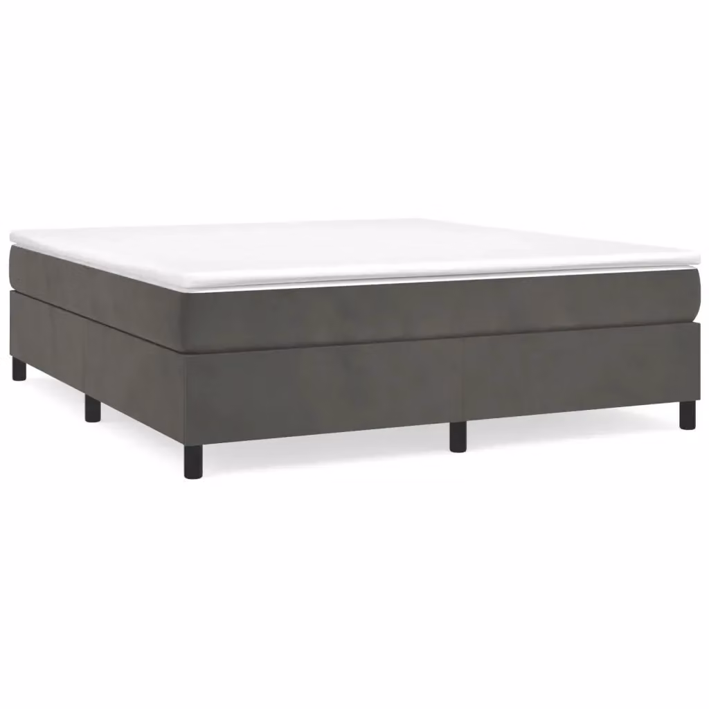 vidaXL Struttura Letto a Rete a Molle in Velluto Grigio 200x200 cm – 2