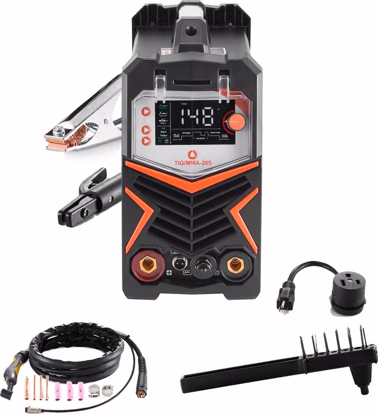SucceBuy saldatrice multifunzione 6-in-1 AC/DC con tecnologia Pulse Spot, MMA e elettrodo, dotata di display LED, 220V