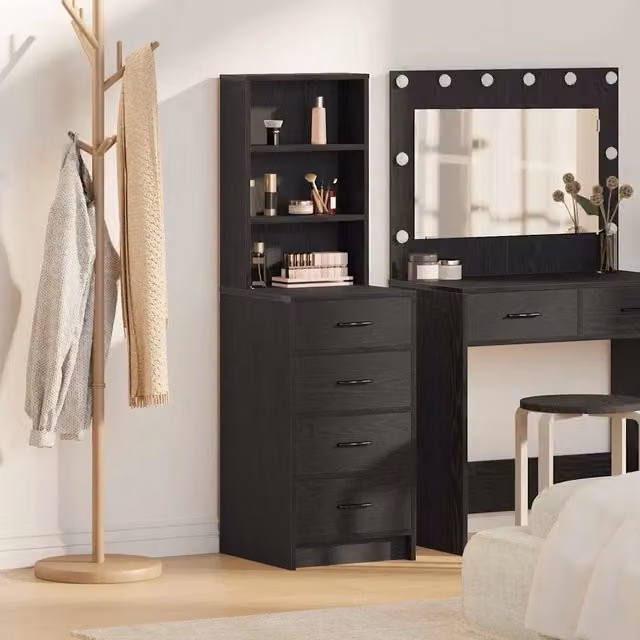Credenza Rovere nero 40 x 41 x 135 cm Legno ingegnerizzato 865047