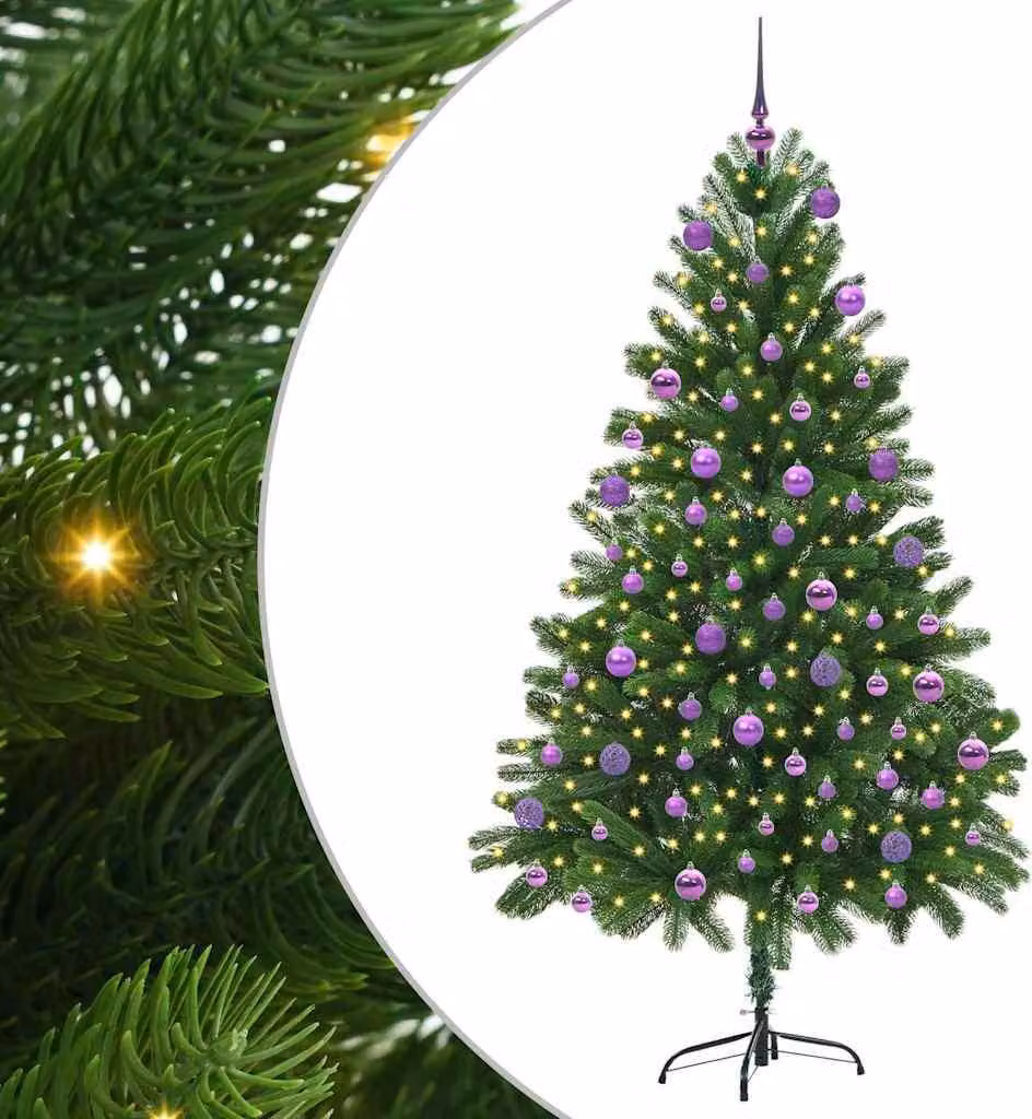 Albero di Natale con 300 LED con supporto Verde 180 cm PE