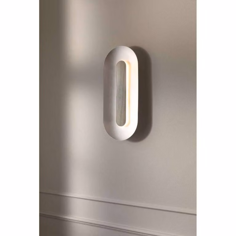 Nuura Aps Applique da parete di design Sasi, dimmerabile, Cromo / Argento, Soggiorno / Sala da pranzo, Metallo, Scandinavo, Applique