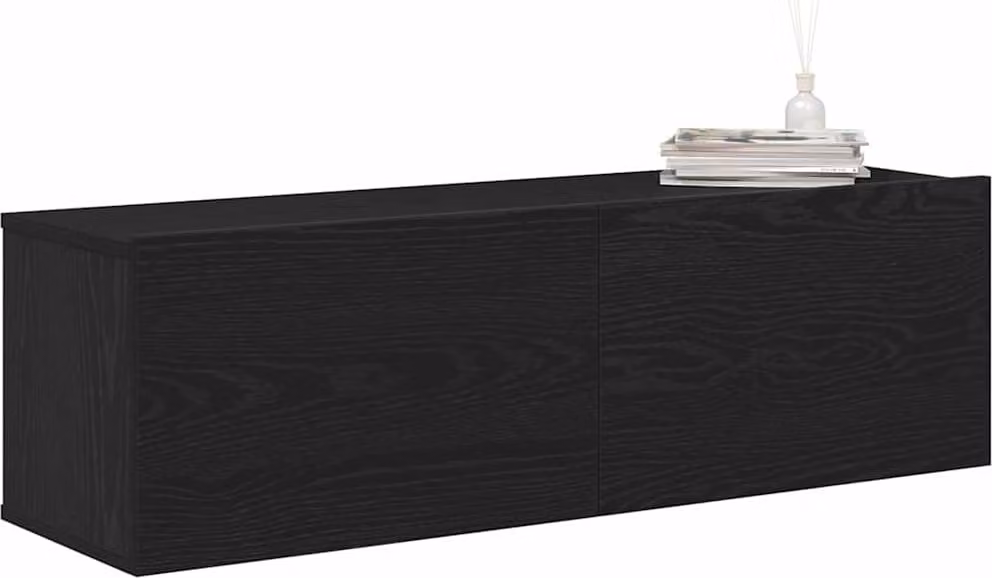 Mobile TV 2 pcs Nero 100 x 30 x 30 cm Legno multistrato