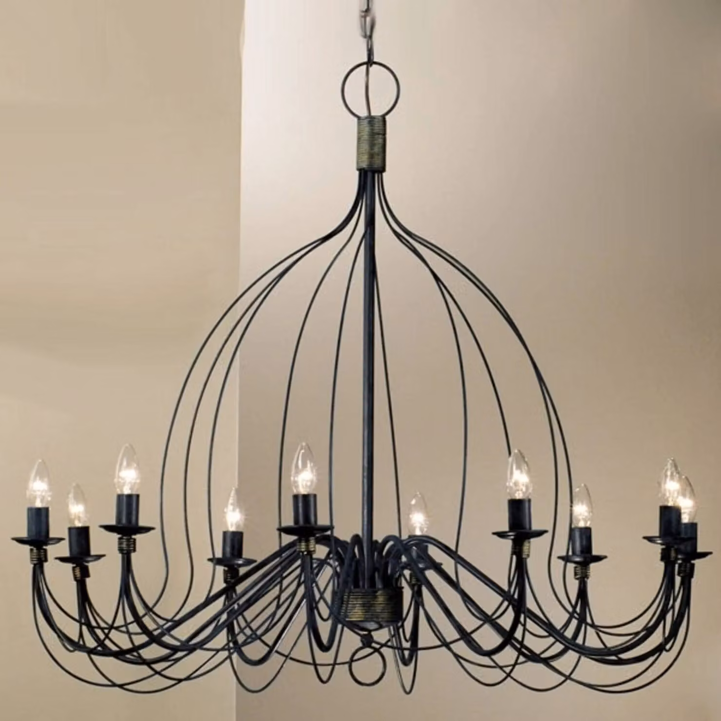 Kögl Lampadario a soffitto Filo, dimmerabile, Blu, Soggiorno / Sala da pranzo, Metallo, Antico, Lampadario