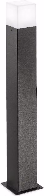 Lampada da esterno a palo Gea Siattle in metallo con attacco E27, disponibile in bianco, nero o grigio
