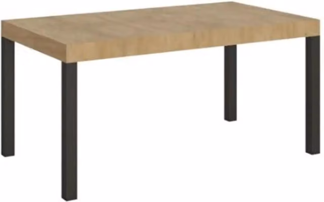 Tavolo allungabile 160/264x90 cm Everyday Premium colore quercia natura gambe antracite
