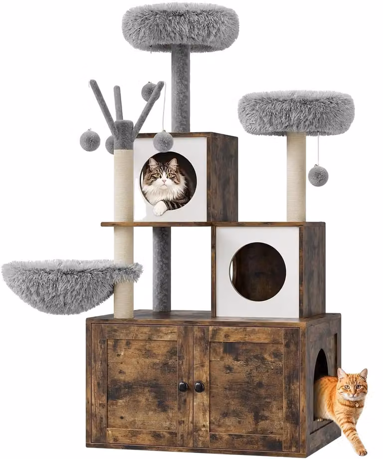 Katzenbaum, design multifunzionale, struttura stabile, modello 02