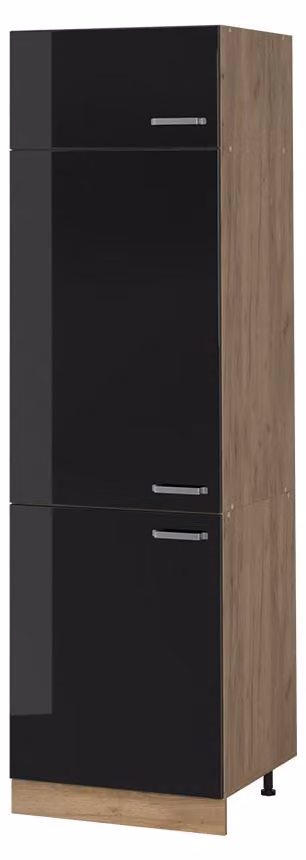 Mobile cucina dispensa Vicco R-Line Nero lucido/Rovere dorato 60 cm, Model 63207