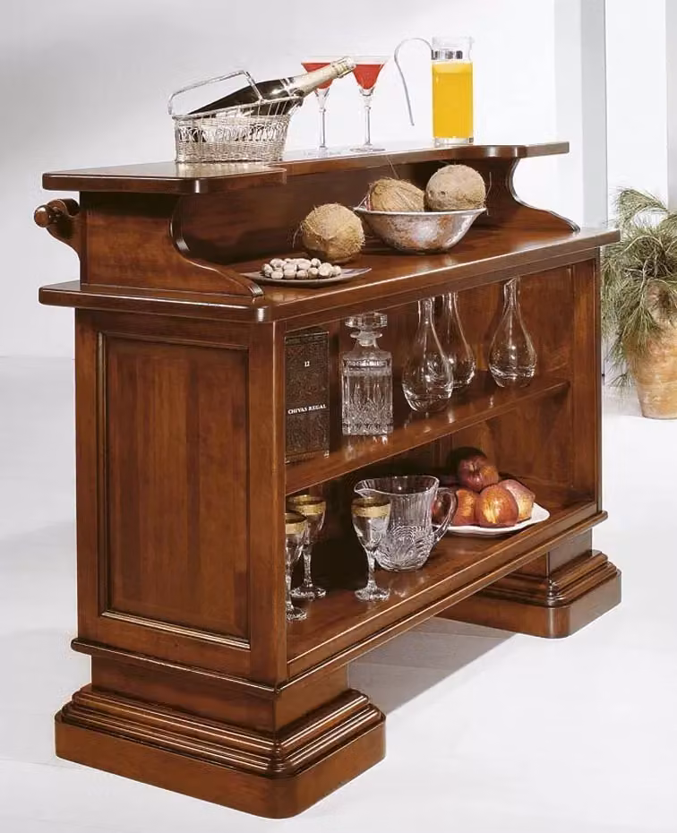 Mobile bar bancone in legno grezzo Mobili 2G L/P/H: 131 x 47 x 103 cm – 3