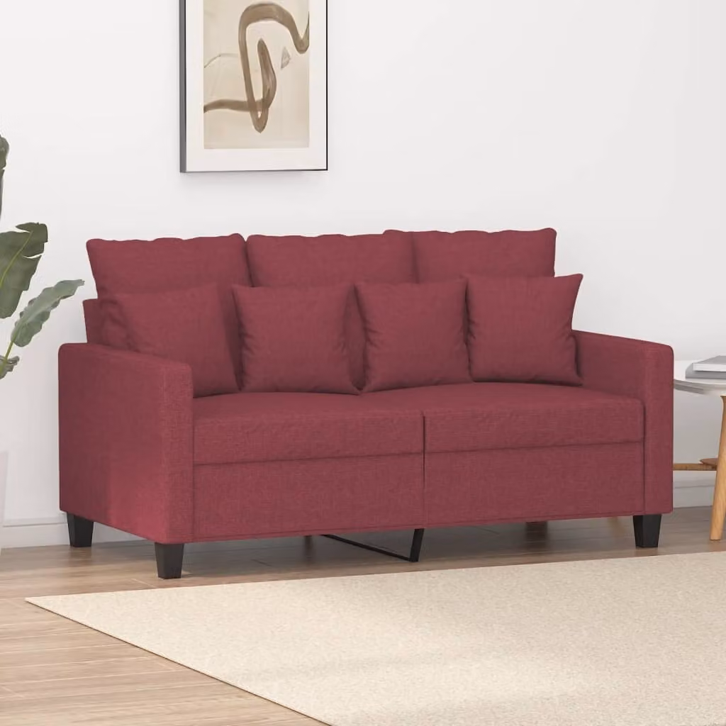 Maison Exclusive - Divano a due posti bordeaux 120 cm in tessuto