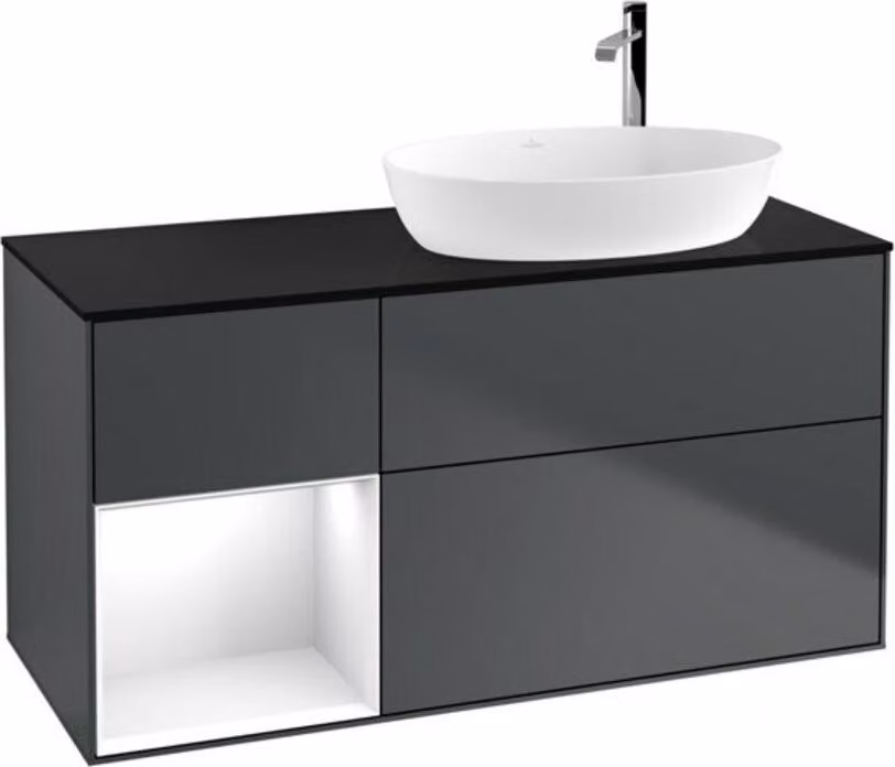 Mobiletto V&B Finion 120 cm, Pl b m, Rg g w Lac, md bl. m Lac