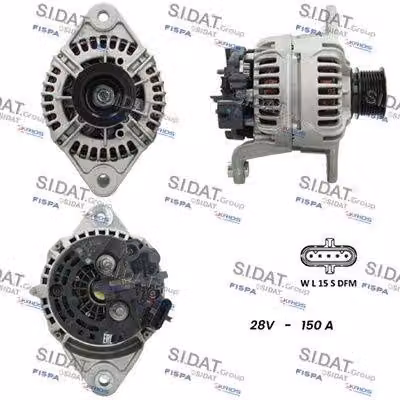 SIDAT A24BH0148 Alternatore 150 A 24 V