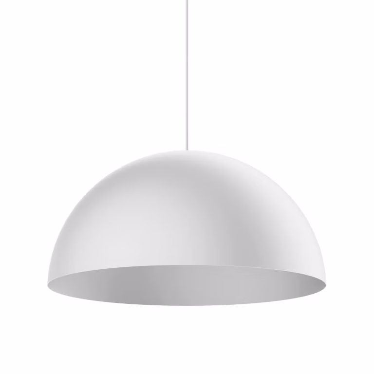 Lampada a sospensione CASSIS, 1XE27, max. 42 W, metallo, bianco opaco, D40 cm