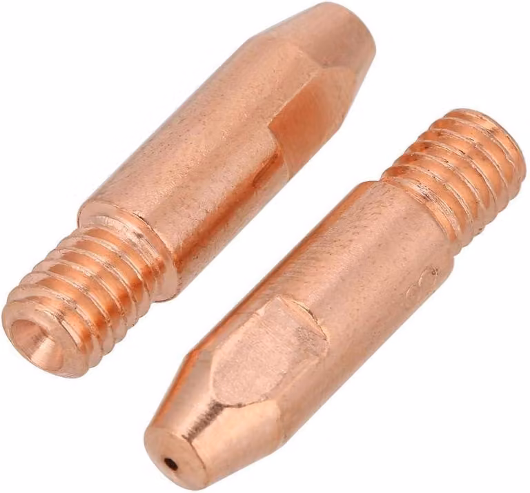 Bocchette di rame, spessore 1,2 mm, filettatura M6, confezione da 20 pezzi, per saldatrici MIG/MAG