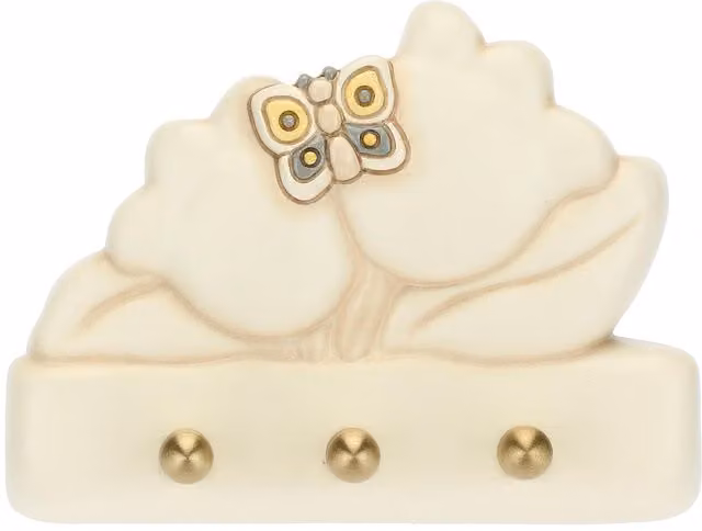 Portastrofinacci Elegance Thun in ceramica bianca da parete