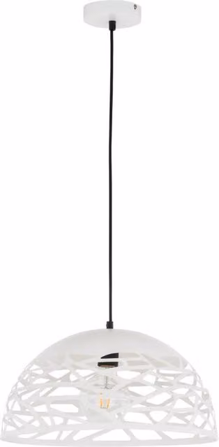 Lampada a sospensione moderna Italux Armand in metallo bianco e nero con attacco E27 e funzione dimmabile