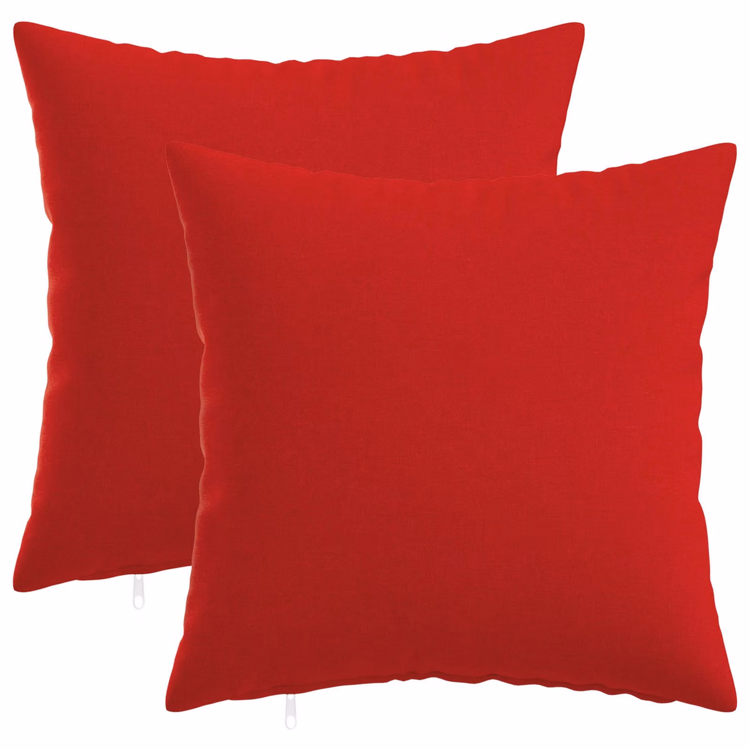 Set di 2 cuscini quadrati vidaXL HEERLEN in tessuto rosso, L/P/H: 50 x 50 x 50 cm